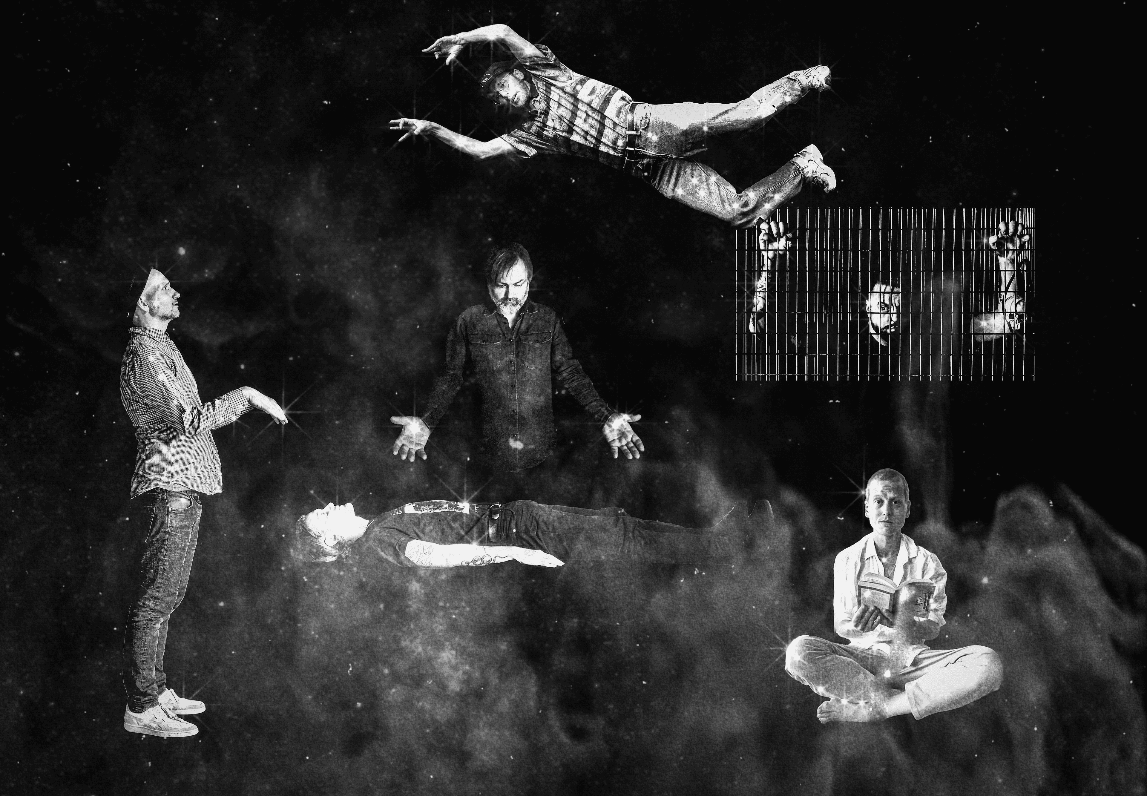 Fotocollage av bandet Kristi Brud