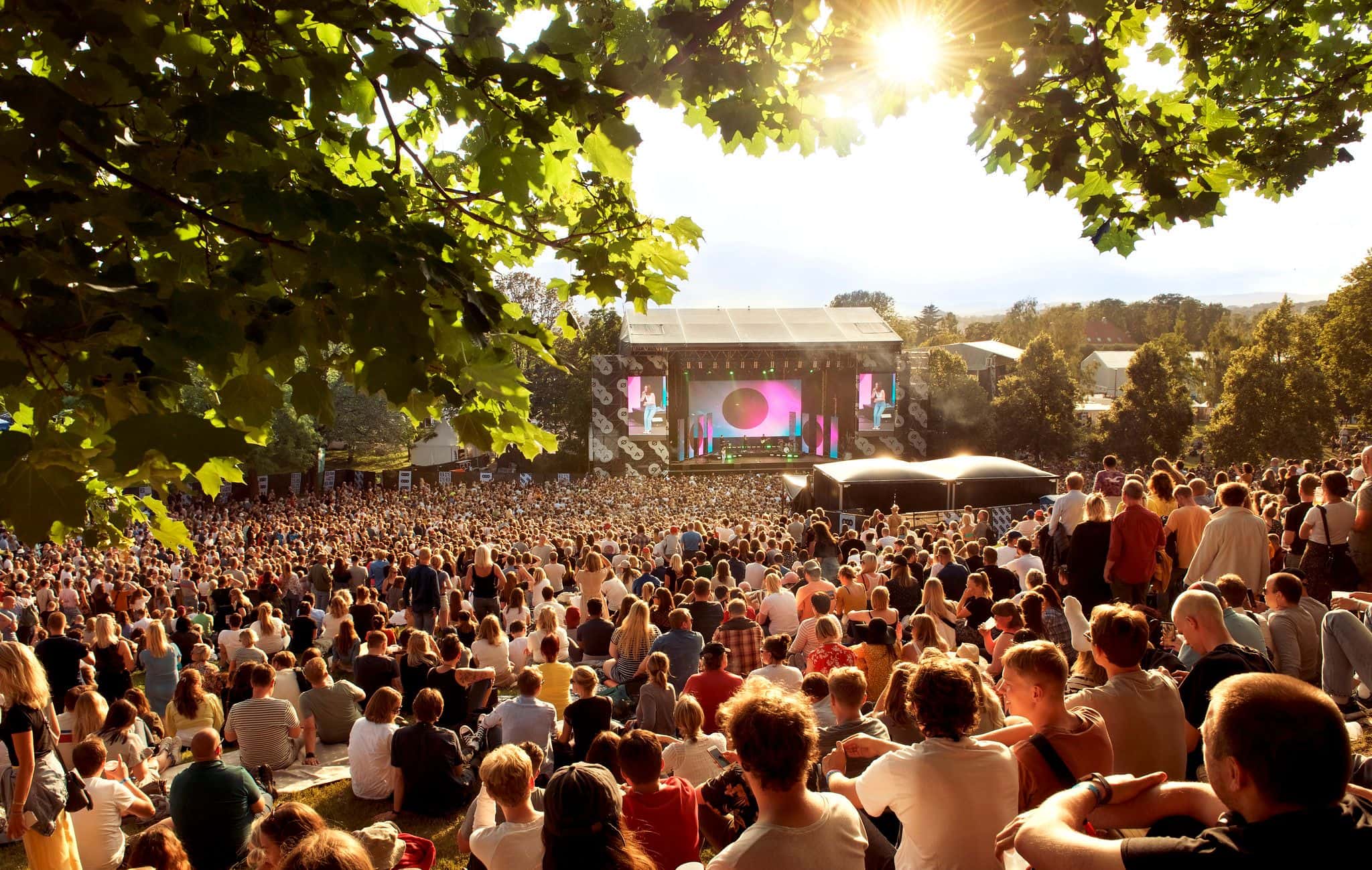The main stage on a sunny day