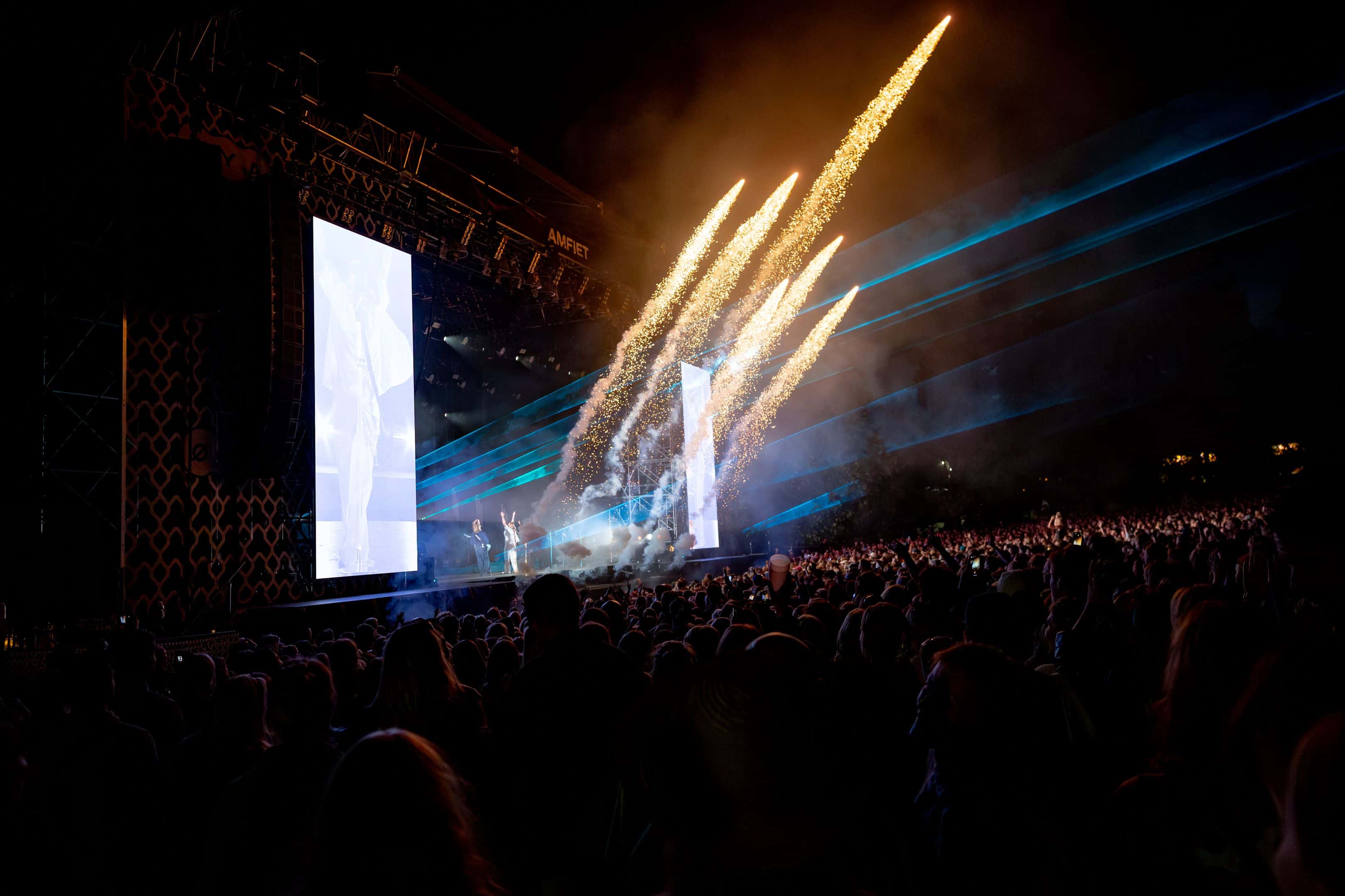 Pyro fra Amfiet under Øya 2024