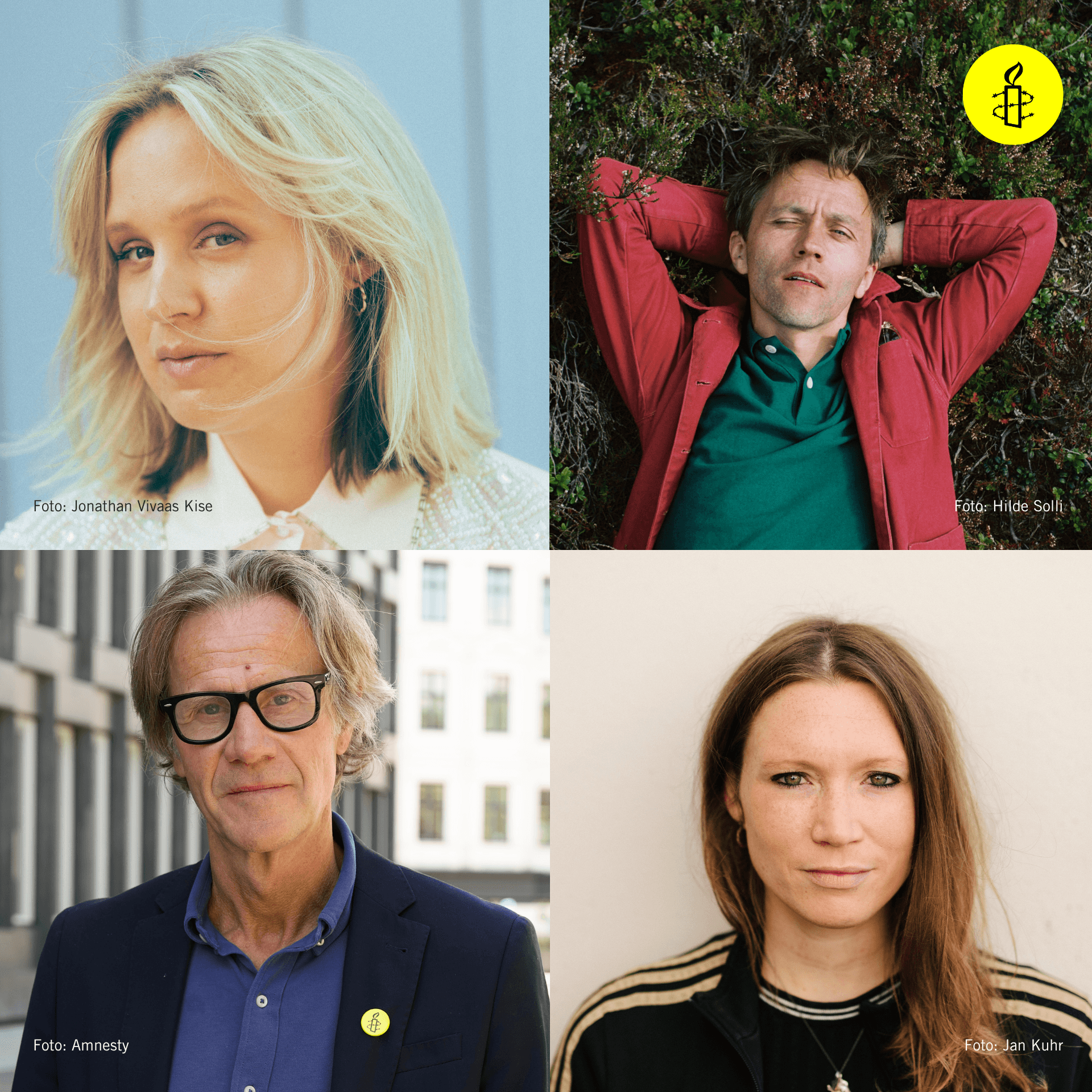 De fire deltagerne i Amnesty-panel under Øya