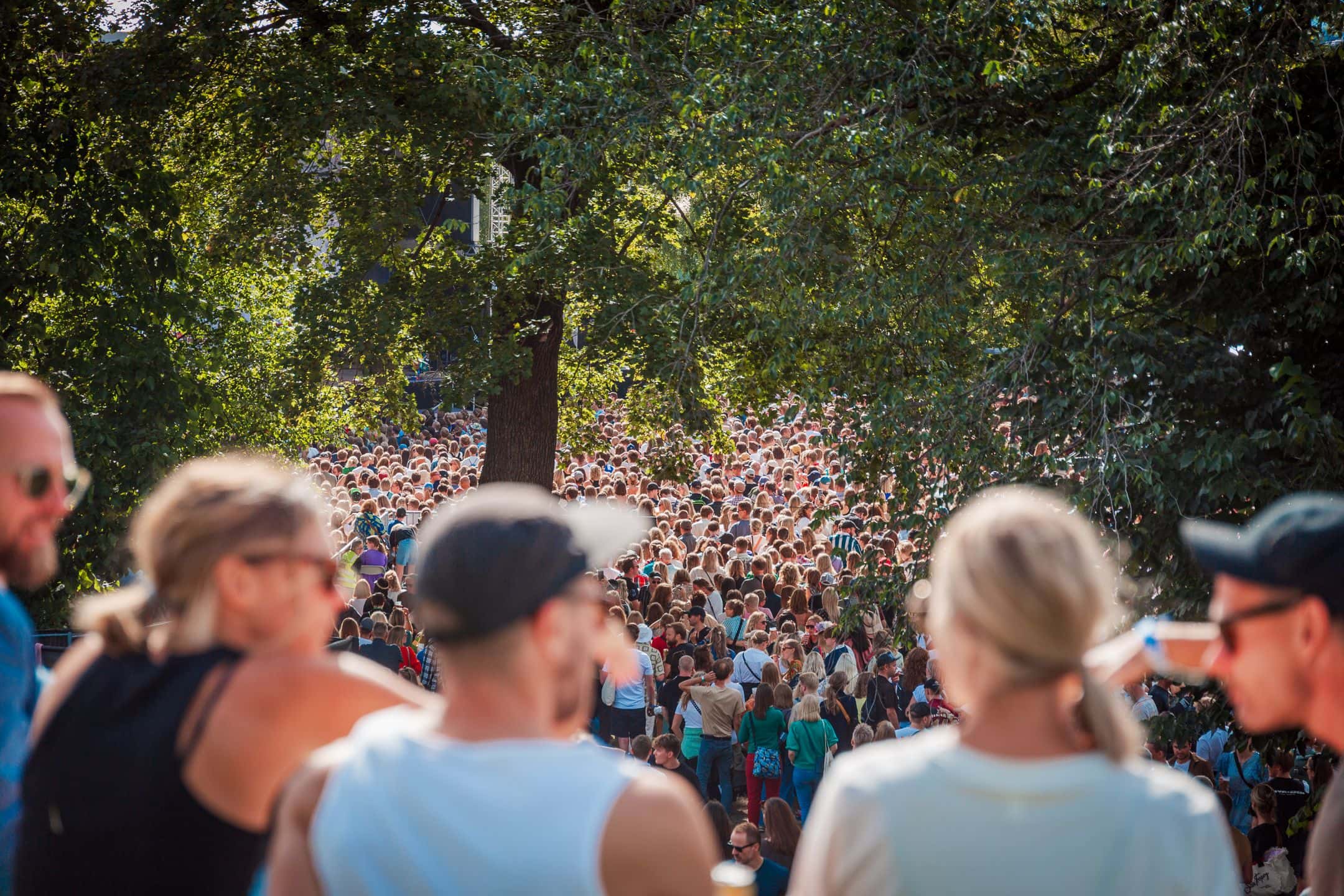 Øya-publikum i grønne omgivelser