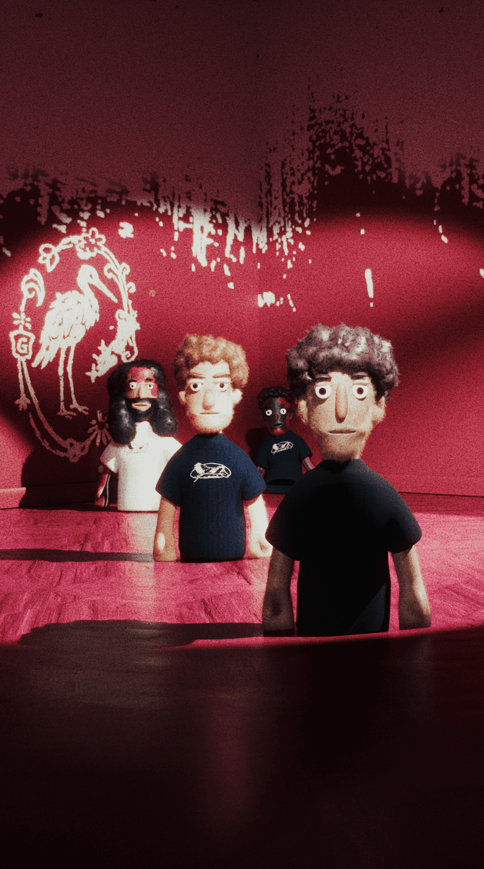 Figurer av medlemmene i Gjenfødt Kultur