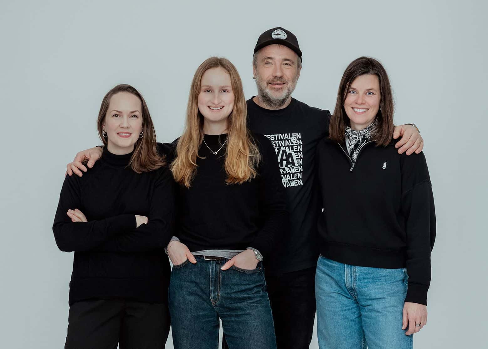 De fire medarbeiderne i Øyafestivalens bookingteam